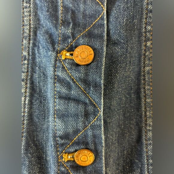 Madewell Classic Front Button Flap Pocket Preppy Academia Jean Jacket Size S - Picture 7 of 10